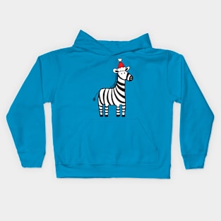 Christmas zebra Kids Hoodie